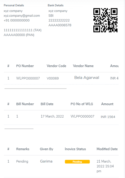 PO Invoice Details